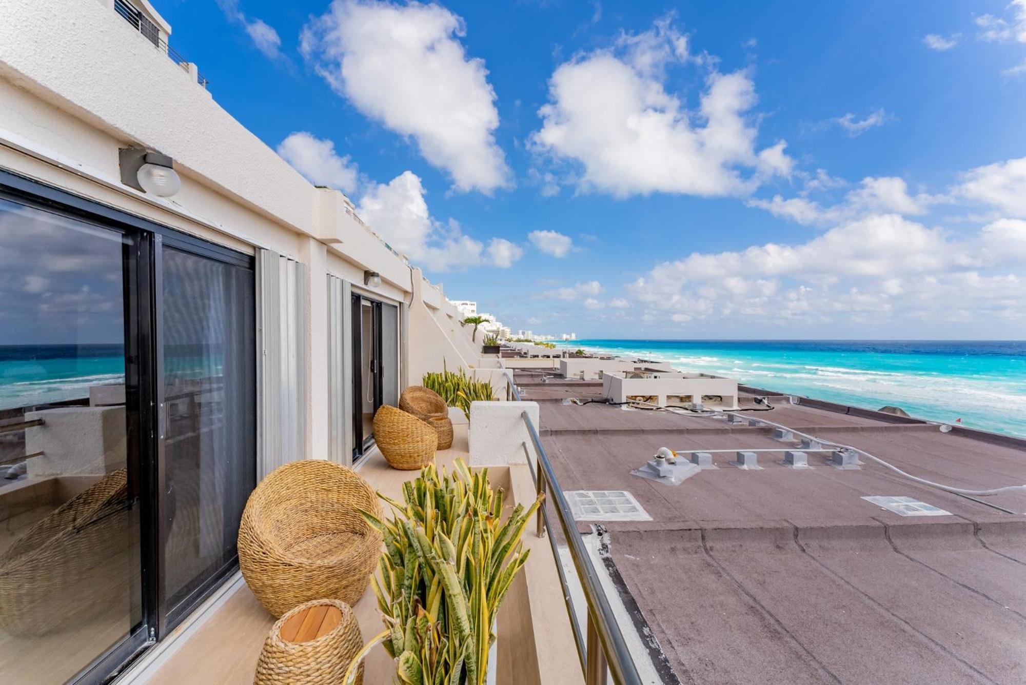 Amazing Caribbean Ocean View At Villas Marlin In 칸쿤 외부 사진