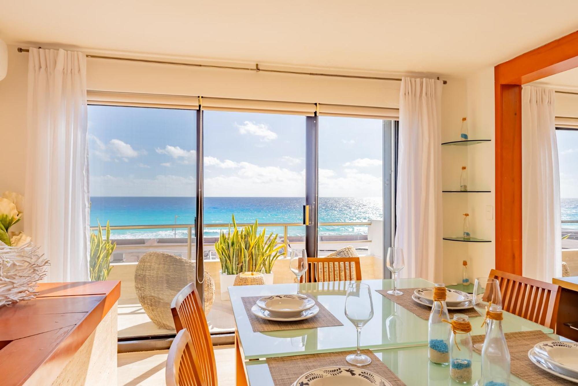 Amazing Caribbean Ocean View At Villas Marlin In 칸쿤 외부 사진